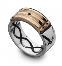 Atlantis Ring for Protection 18K Gold & 950 Silver